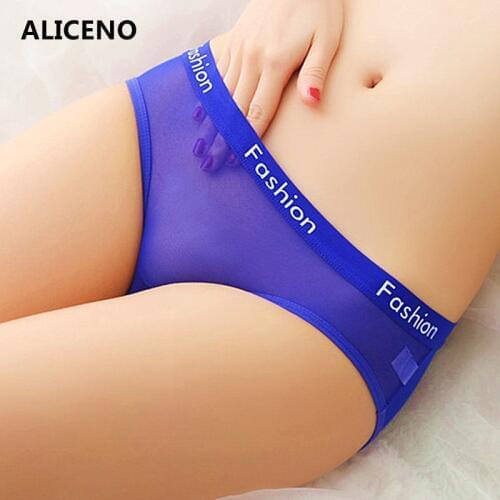 Fashion Ladies Low-Rise Mesh Transparent Panties lingerie Women Underwear Seamless Briefs Girls Panty Underpants HP07