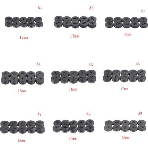Top quality 10pcs Black Plastic Screw Carbon Brush Holder Caps Case Dia. 12mm/13mm/14mm/15mm / 16mm/17mm/18mm/20mm/22mm