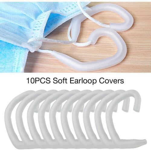 10PCS Silicone Earloop Cover Soft Comfortable Ear Protection Hook Earbud Gel #CW