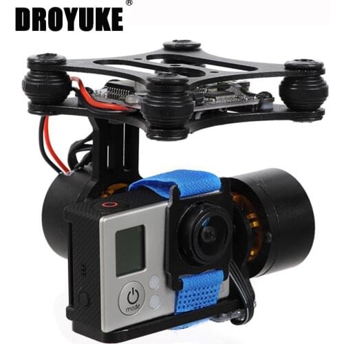 Droyuke Special price 2 Axis Brushless Gimbal Frame Motor BGC2.0 Controller for Gopro 2 3 4 SJ4000 Camera FPV RTF DIY Drone