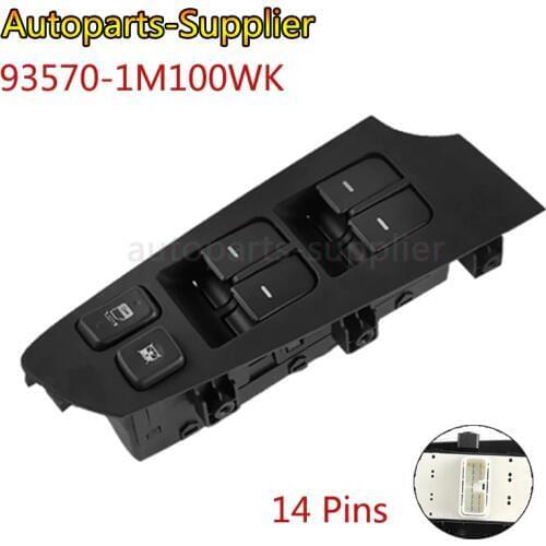 93570-1M100WK Electronic New Power Window Main Switch Drive Front Left Side For KIA Forte Cerato Koup 2010 2013 14 pins