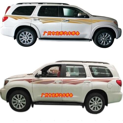 Car stickers FOR Toyota SEQUOIA 5700 Decorative color stripe decals on both sides of the body SEQUOIA personalized stickers