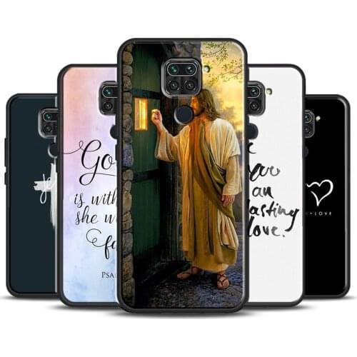 Christ Jesus Bible Verse Cross Cover For Xiaomi Redmi Note 9 Pro 7 8 8T 9S Note 10 Pro Phone Case For Redmi K40 9A 9C 9T
