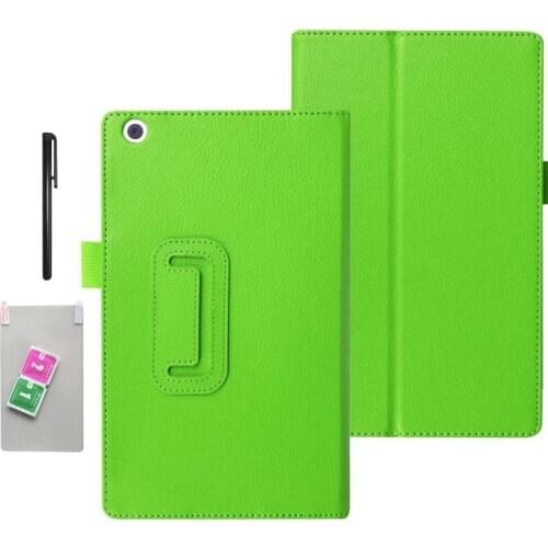 Tab3 8 Protective Bag Leather Book Case For Lenovo Tab 3 8 8.0 Inch TB3-850F / 850M Tablet PC Litchi Stand Cover + Film +Pen