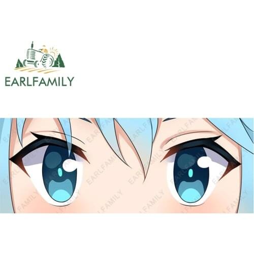 EARLFAMILY 15cm x 5.6cm Anime Kono Subarashii Sekai Ni Shukufuku Wo Eyes Aqua Slap Car Sticker Vinyl Decal Classic Peek Stickers
