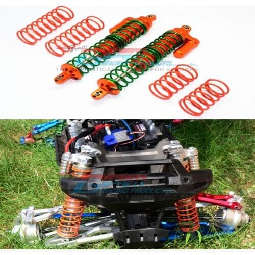 GPM For TRAXXAS X-MAXX 1/5 aluminum alloy L-type front and rear universal shock absorbers. Shaft 7MM. Length 214MM-pair