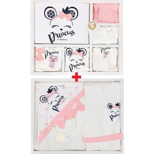 Saharan Cotton Bow Princess 4'lü Robe & 10'lu Hospital Output Set