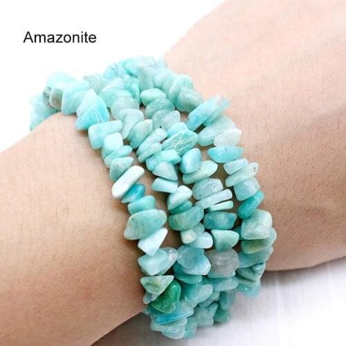 Good Quality Wholesale Natural 5-8mm Russian Amazonite Gem Irregular Crystal Chip Gravel Beads Loose Stone For Jewelry Making