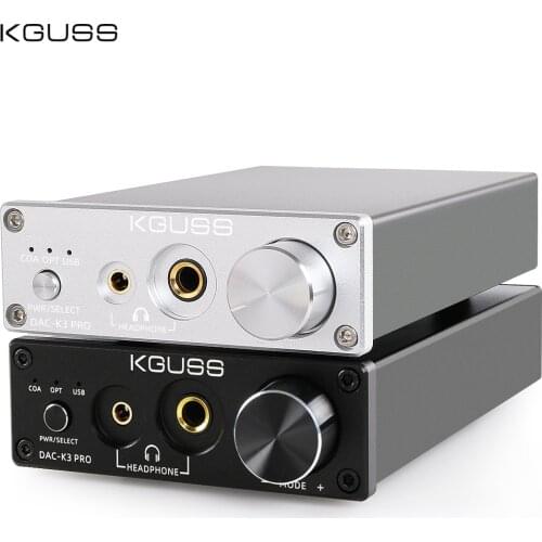 KGUSS DAC-K3 MINI HiFi 2.0 Digital Audio Decoder DAC Input USB/Coaxial/Optical Output RCA/ Headphone Amplifier 24Bit/96KHz DC12V