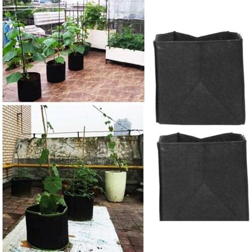 2Pcs Plant Grow Bags Felt Vegetable Growing Pots with Handles Flower Planting Bed Planter Nursery Bag Garden Accessories