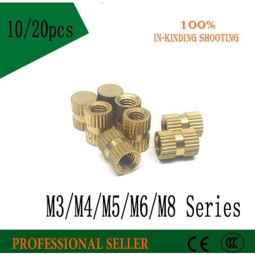 M3/M4/M5/M6/M8 SERIES B Type Blind Hole Single Pass Copper Inserts Copper Embedded Parts Copper Knurled Nuts