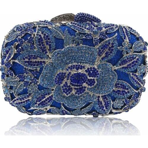 Fashion Hollow Out Style Women Evening Bags Sequined Wedding Party Clutches Diamonds Rhinestones Womens Pouch Evening Bags