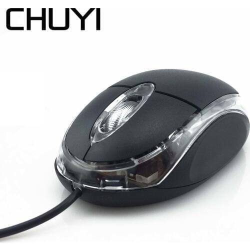 CHUYI Wired Mini 3D Computer Mouse For Kids 1600 DPI USB Optical Mice Mause For PC Laptop Notebook