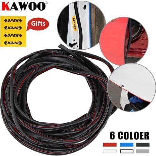 KAWOO Car Door Side Edge Scratch Crash Strip Protection Sticker Car-Styling Mouldings For Jeep Grand Cherokee Compass Patriot