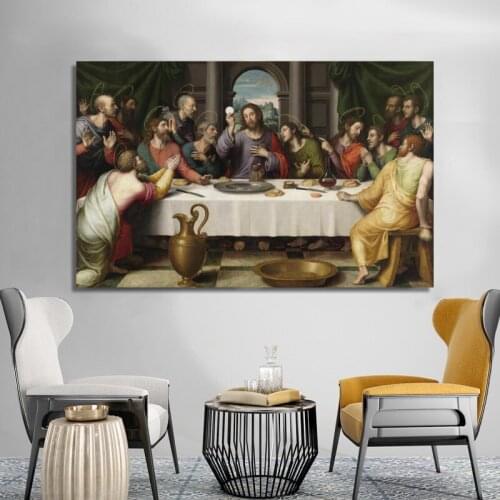 Leonardo Da VinciS Last Supper Posters And Prints Wall Art Canvas Famous Painting Wall Picture Decoration For Living Room Decor