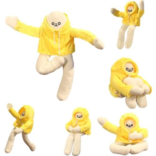 New Banana Doll Man Plush Toy Hot Korea Banana Man Plush Doll Banana Plush Pillow Toy 18-65cm Stuffed Doll Present For Kids Girl