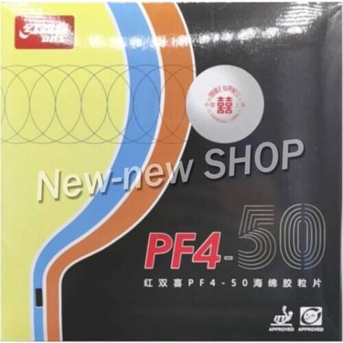 New DHS PF4-50 Table Tennis Rubber (Hurricane 3-50 No.50 High Elastic Red Sponge) Original DHS PF4 -50 Ping Pong Cake Sponge