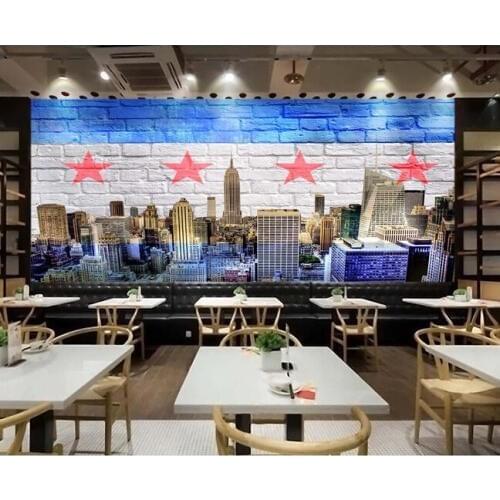 Custom retro wallpaper, brick wall and building wall murals for the living room bedroom TV background waterproof papel de parede