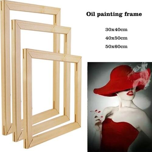 Practical Blank Wooden Frame for 5D Diamond Painting & Canvas Oil Painting Nature DIY Art Frame Picture Inner Frame Home Decor