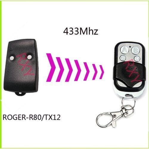 ROGER R80 TX12 X14 TX12R TX14R remote control 433.92mhz Duplicator gate garage door ROGER 433.92mhz remote control