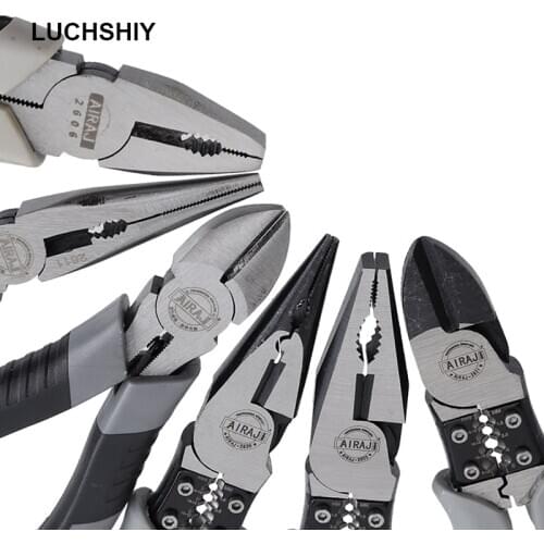 Hand Tools 6/7 Inch Multi-Purpose Wire Pliers Needle-Nose Pliers Diagonal Wire Stripper Multitool Strong Manual Home Repair Tool