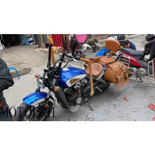 1 1 / 4 Sheep horn Handlebar 10"/12"/14" Rise Handle Bar For Indian Scouts Hussar Bobber Custom Chrome/Black