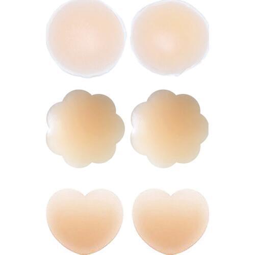Women Nipple Pasties Self Adhesive Silicone Nipple Cover Invisible Reusable Nipple Covers Stickers Bra Pad Accessories