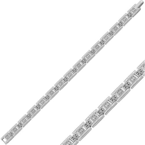 Silver 925 Sterling Zircon Cubic Zirconia Bracelet