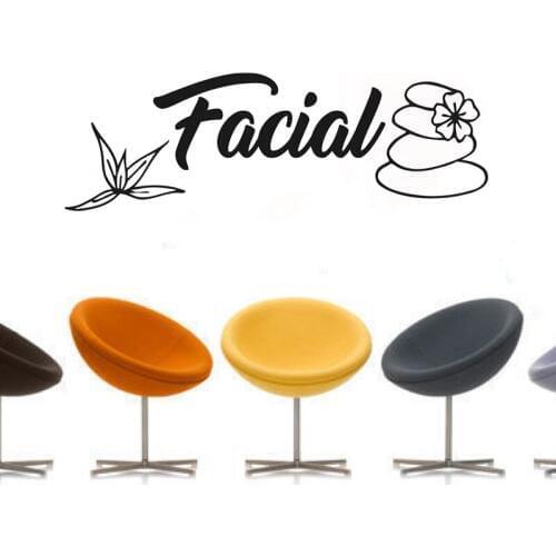 Spa Sign Facials Vinyl Wall Sticker , Mask Skin Care Treatment Wall Art Decal Beauty Salon Body Massage Vinyl Sticker Wall Decor