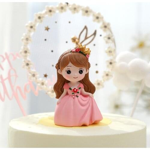 Prince Princess Theme Cake Ornaments Cake Cupcake Toppers Cake Flag Girls Birthday Party Cake Decoration Anniversaire Supplies