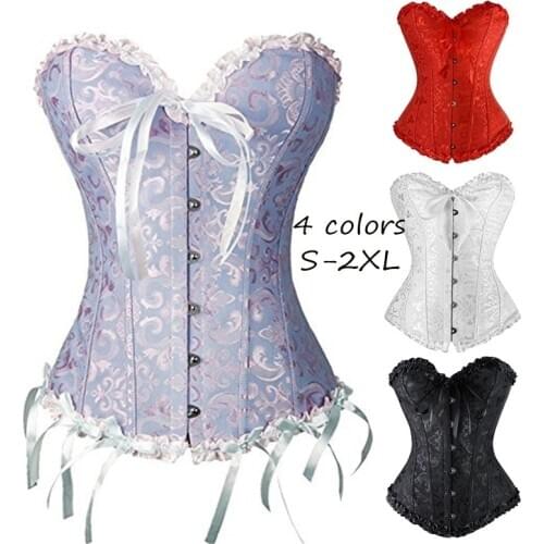 Womens Lace up Boned Overbust Slimming Corset Top Underboob Bustier Femme Bodyshaper Sexy Underbust Gorset Corse Basque Korzet