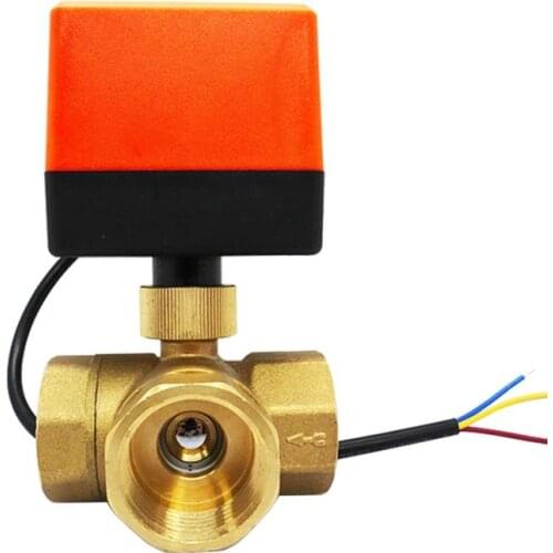 1-1/2" inch 3 way electric valve ac220v DC12V DC24V electric ball valve dn40 electric ball valve