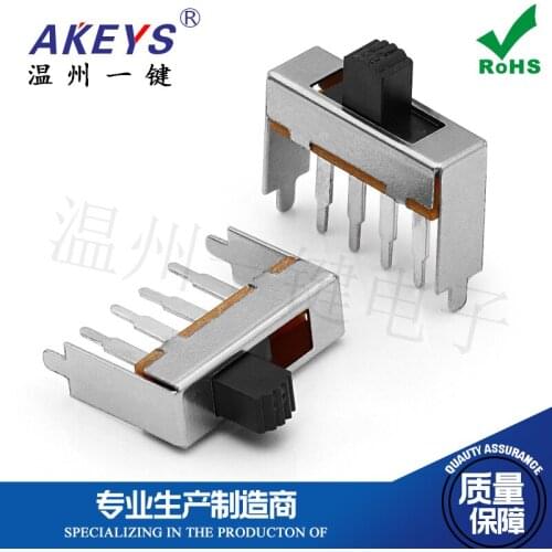 10pcs SS-13H02 Toggle switch 21.8 * 6.8mm Single row vertical power switch Sliding third gear