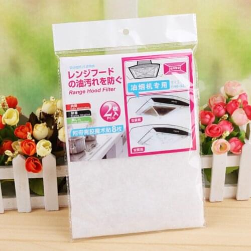 2pcs/bag New Range Hood Oil-absorbing Cotton Non-woven Filter Paper Kitchen High Temperature Anti-oil Suction Film