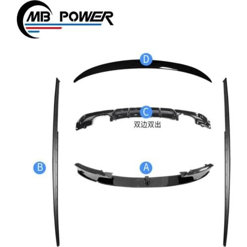 3 series F30 golss black water carbon print MP body kit for 3series F30 with front lip rear diffuser and rear wing