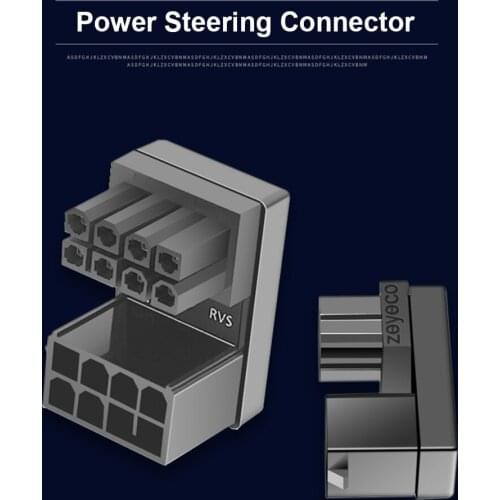 VGA PSU Adapter Elbow Head GPU Power Steering Connector PCI-E 6Pin 8Pin 180 Degree Rotating for Desktop Graphics Video Card GPU