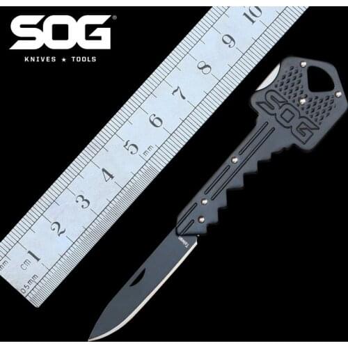 United States SOG Keychain Tool Folding Knife Fast Hanging Circle Outdoor Self-defense Equipment KEYEDC Portable Mini