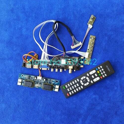 Signal digital DVB 30 Pin LVDS 4-CCFL USB VGA AV Fit LM170E01/LM170E02/LM170E03 monitor LCD controller board kit 1280*1024