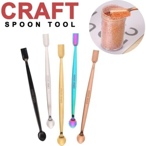 Two Uniquely Shaped Spoon Heads Craft Spoon Perfect For Work With Glitter Embossing Powders Sequins DIY Projects Tools New 2021