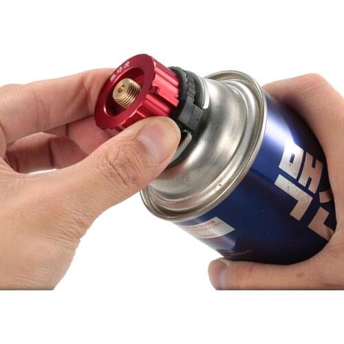 Outdoor Camping Hiking Stove Burners Gas Convert Adaptor Auto-off Gas Cartridge Tank Head Convert Split Type Furnace Converter