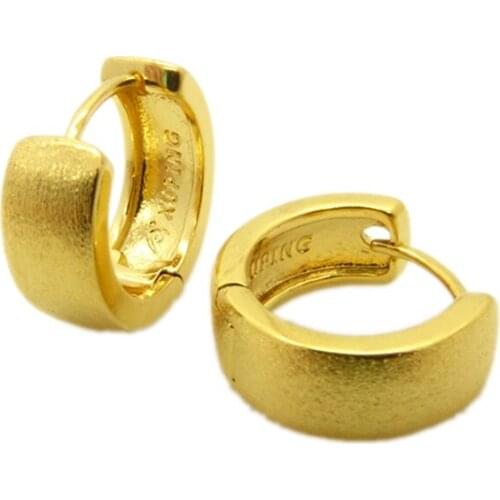 Smooth Huggie Earrings Yellow Gold Filled Womens Hoop Earrings Gift