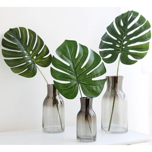 1Piece Monstera Artificial Green Leaf Plants Tropical Palm Tree Leaves Fashion Creative Home Office Bedroom Decoration