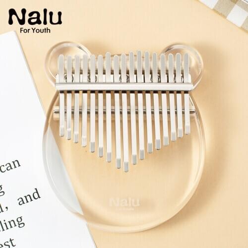 Kalimba Nalu NK-CT/BE Transparent Cute Cat Kalimba 17 key Acrylic Thumb Piano Mbira Likembe Keyboard Instrument