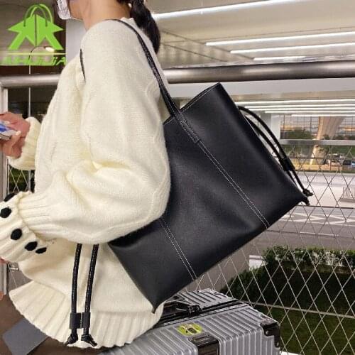 Fashion 2-piece Set Shoulder Bags for Women 2021 New High Quality PU Leather Solid Color Handbag Luxury High Capacity Tote Bag