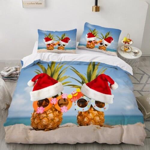 Cartoon Bedding Set for kids baby Bed linen set for home duvet cover bed sheet family sets Euro 70x70 Christmas pineapple