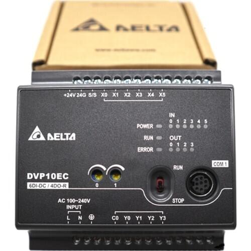 New Original PLC controller PLC EC3 series DVP10EC00R3 DVP10EC00T3 100-240VAC 6DI 4DO Relay output