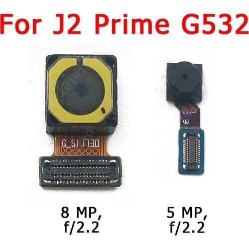 Original Front Rear Back Camera For Samsung Galaxy J2 Prime G532 Main Facing Camera Module Flex Cable Replacement Spare Parts