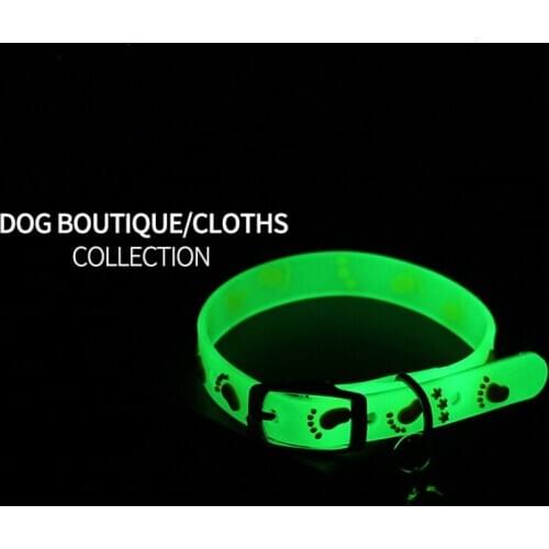 Cat Collars With Bells Puppy Collars Charm Pet Necklace Adjustable Glow Collar For small Dogs Cats kitten Pet Supplies 4PCS