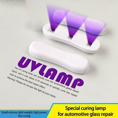 Curing Glue UV Lamp Lighting Resin Curing Special Lamp Set Tool Car Front Windshield Glass Crack Car Glass Repair Tools