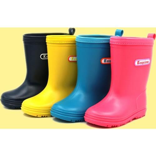 2019 Fashion Kids Rain Boots Girls Boys children shoes Rainboots Loverly Waterproof Overshoes Water Shoes Non-slip Rubber Shoes